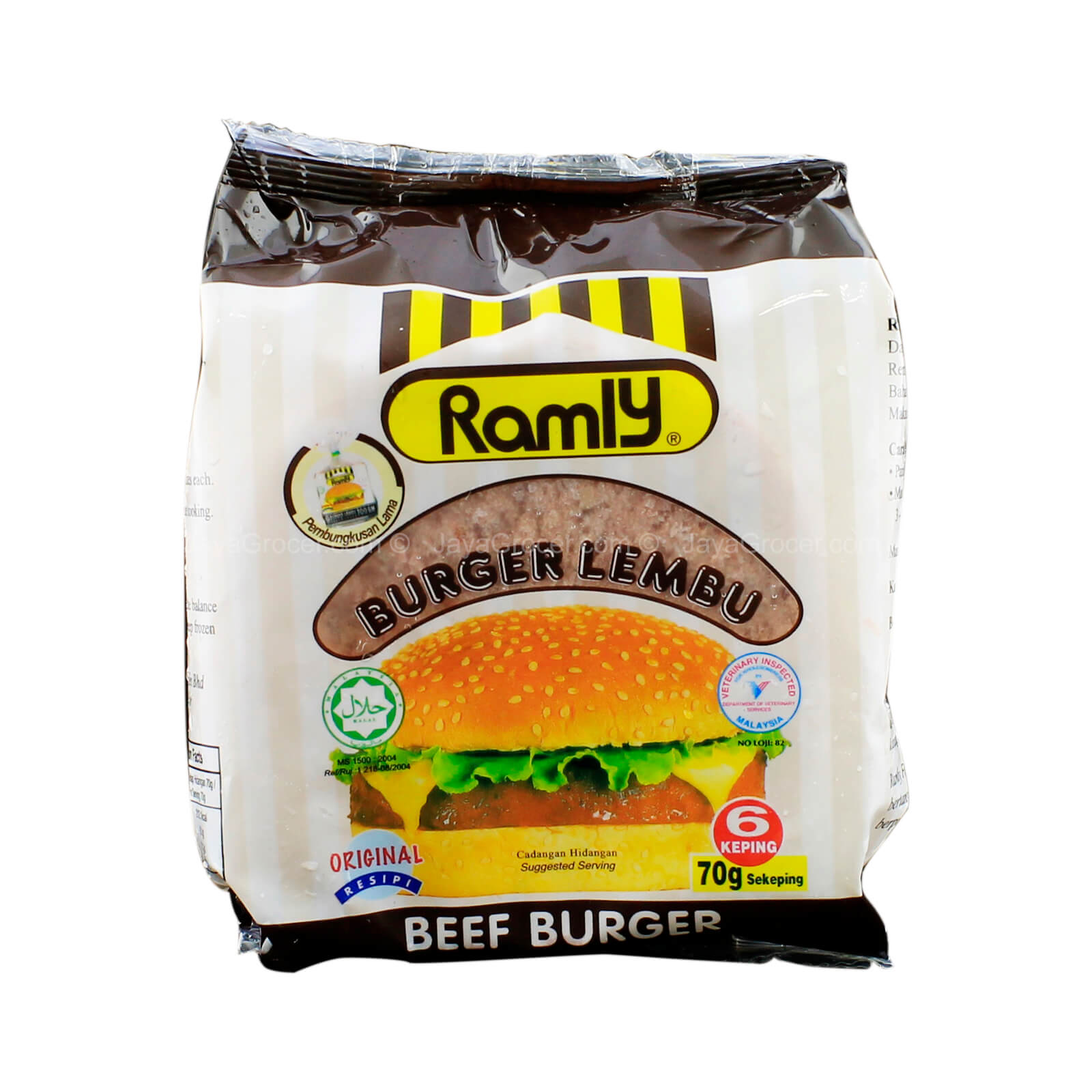 Ramly Beef Burger Patties 420g frozen product packaging