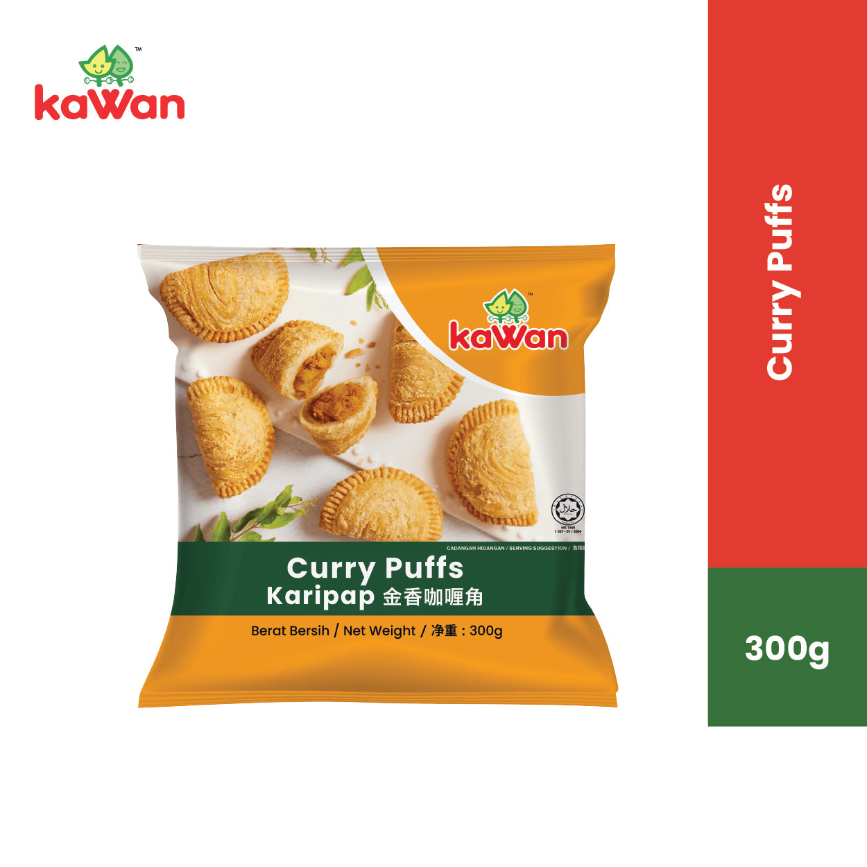 KAWAN Curry Puffs (300g) frozen product packaging