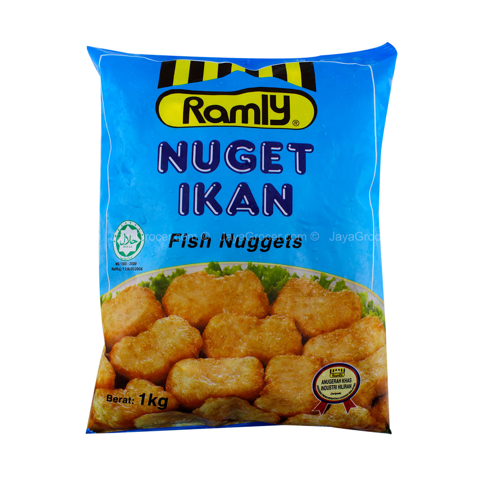 Ramly Fish Nuggets 1kg frozen product packaging