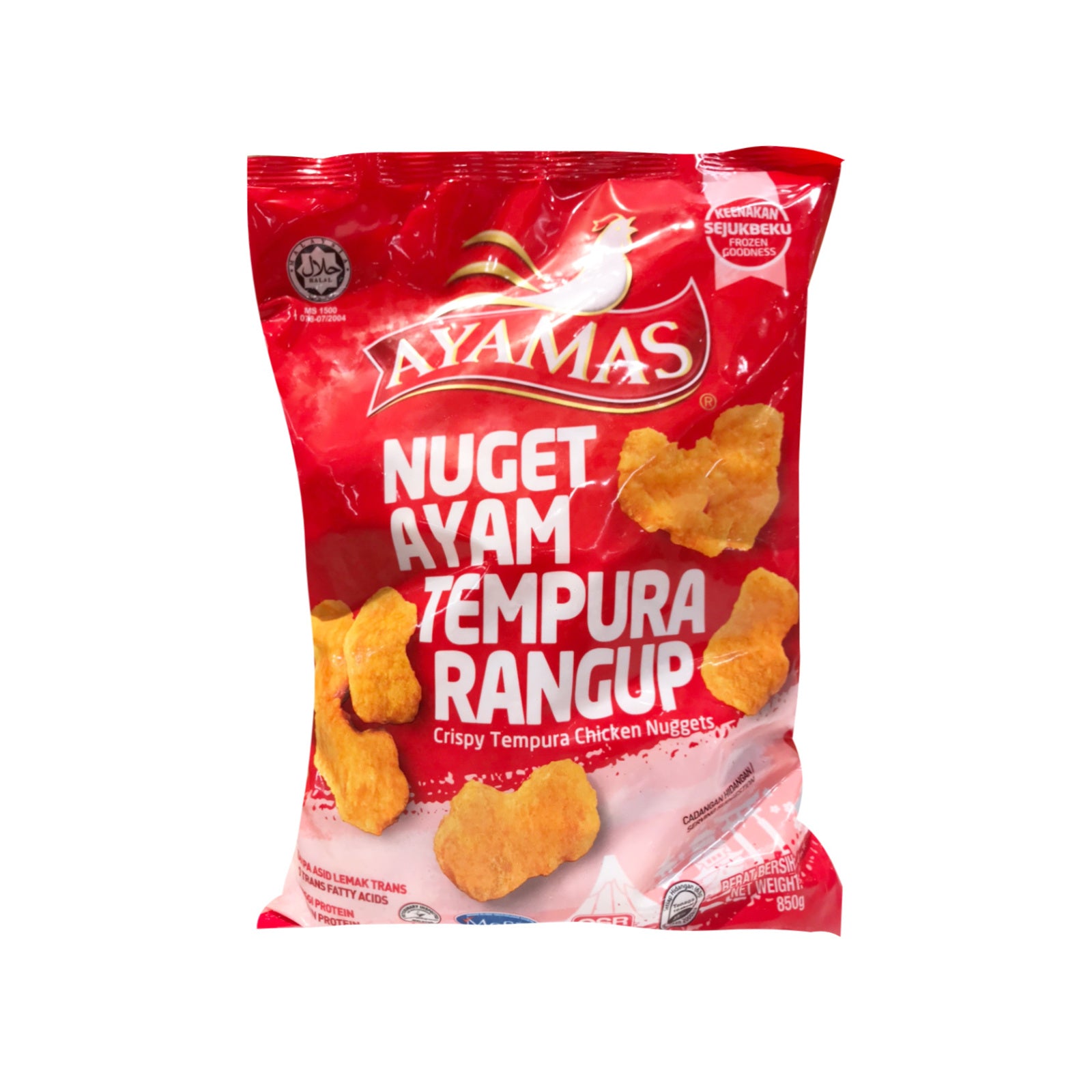Ayamas Tempura Nuggets 850g frozen product packaging